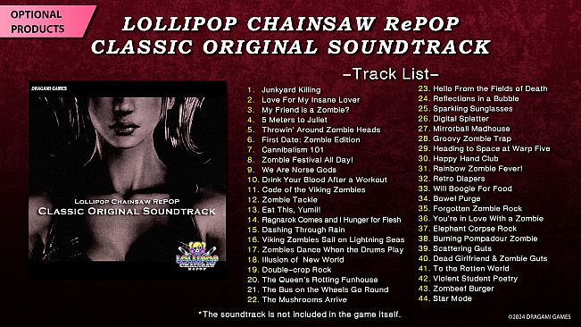 LOLLIPOP CHAINSAW RePOP CLASSIC ORIGINAL SOUNDTRACK