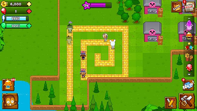 Bloons Monkey City - Gold Path