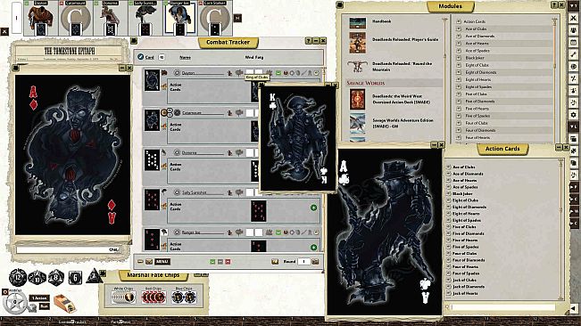 Fantasy Grounds - Deadlands: the Weird West Oversized Action Deck