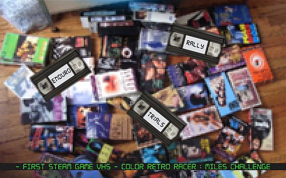 FIRST STEAM GAME VHS - COLOR RETRO RACER : MILES CHALLENGE