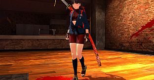 OneeChanbara ORIGIN - Exclusive Saki Costume: Tsubaki-Style Mortal Combat Gi Dark Navy