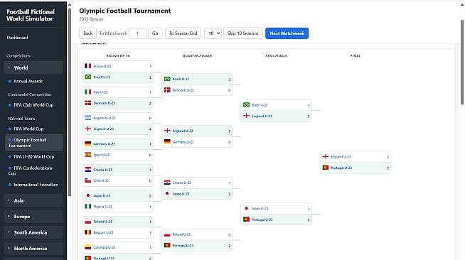 Football Fictional World Simulator