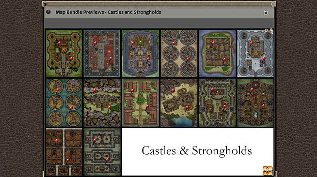 Fantasy Grounds - Paths to Adventure: Castles and Strongholds (Map Packs)