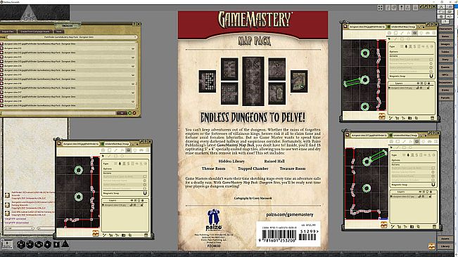 Fantasy Grounds - Pathfinder RPG - GameMastery Map Pack: Dungeon Sites