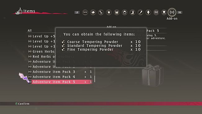 Tales of Berseria - Adventure Item Pack 5