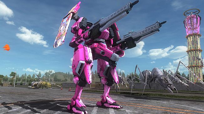 EARTH DEFENSE FORCE 5 - Air Raider Piloted Weapon: Combat Frame Phantasia Shield Nyx