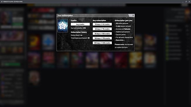 cyberpunkdreams // credit pack 07 // 400