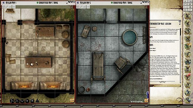 Fantasy Grounds - Pathfinder Flip-Mat: Asylum (Map Pack)