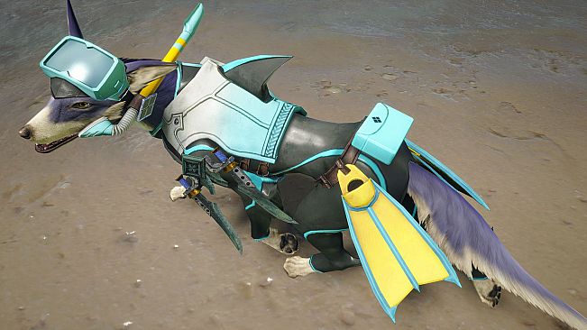 Monster Hunter Rise - "C Summer" Palamute layered armor set