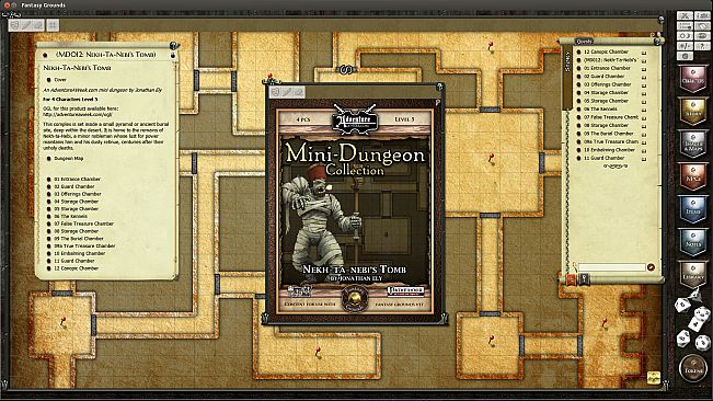 Fantasy Grounds - Mini-Dungeon #012: Nekh-ta-Nebi's Tomb (PFRPG)