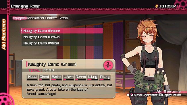 Bullet Girls Phantasia - Costume Set: Naughty Camos