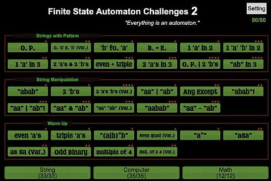 Finite State Automaton Challenges 2