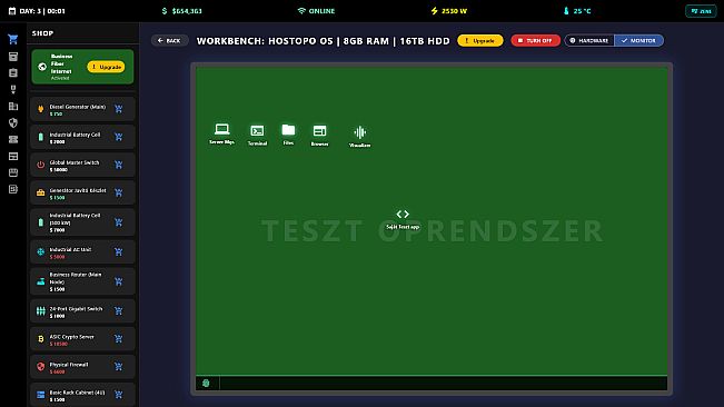 Hosting Simulator: Custom OS