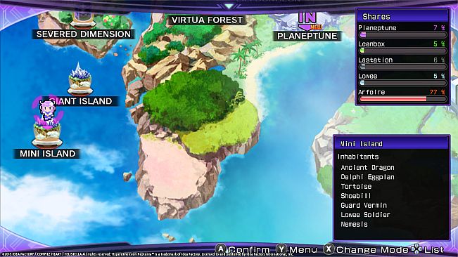Hyperdimension Neptunia Re;Birth2 Mini Island