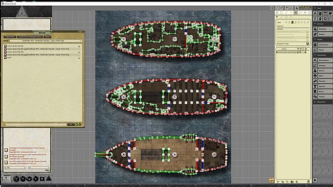 Fantasy Grounds - Pathfinder RPG - Pathfinder Flip-Map - Classic Pirate Ship