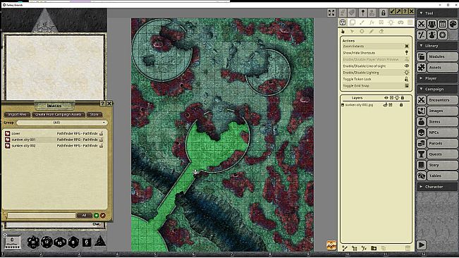Fantasy Grounds - Pathfinder RPG - Pathfinder Flip-Mat - Sunken City