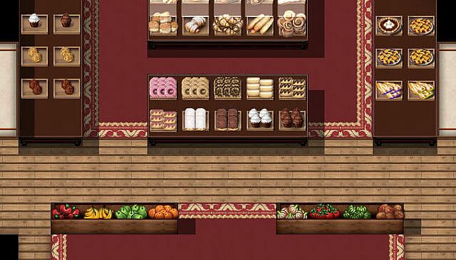 RPG Maker MZ - KR Fantasy Market - Grocery Tileset