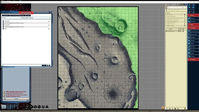 Fantasy Grounds - Starfinder RPG - Flip-Mat - Asteroid