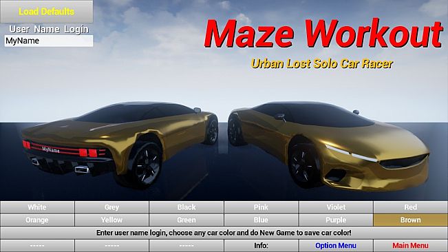 Maze Workout - Urban Lost Solo Car Racer