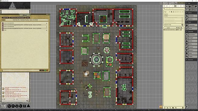 Fantasy Grounds - Pathfinder RPG - Pathfinder Flip-Mat - Classic City Market