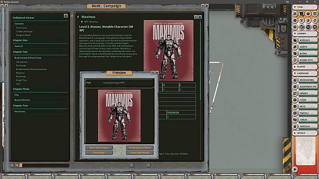 Fantasy Grounds - Fallout RPG - NPC Pack - Hollywood Heroes