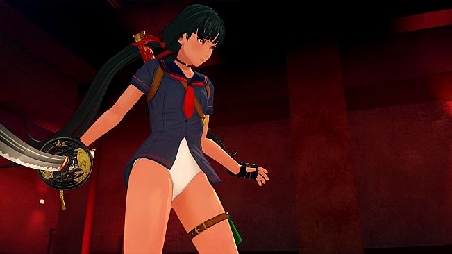 OneeChanbara ORIGIN - Exclusive Saki Costume: Saki's School Swimwear Classic Navy