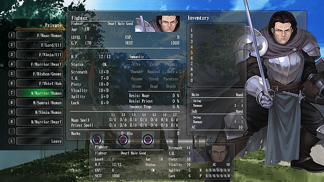 Wizardry: The Five Ordeals - Portrait Pack "Private"