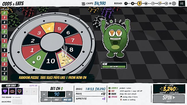Odds & Eats: A Roulette Roguelike