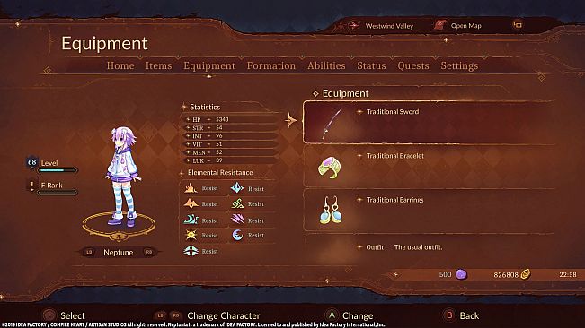 Super Neptunia RPG [Traditional Series] Equipment Set