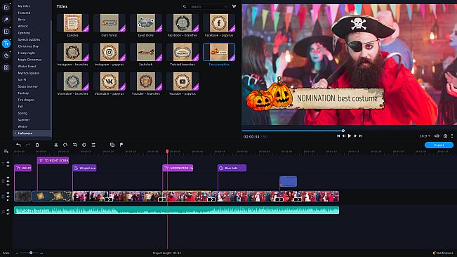 Movavi Video Editor Plus 2020 Effects - Halloween Pack