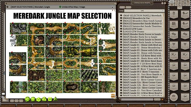 Fantasy Grounds - Meanders Map Pack: Meredark Jungle (Map Pack)
