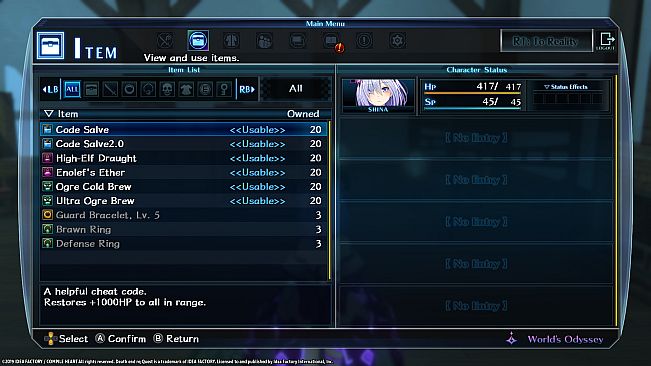 Death end re;Quest Extra Boss & Items