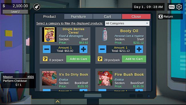 Moist Depot: Adult Store Simulator