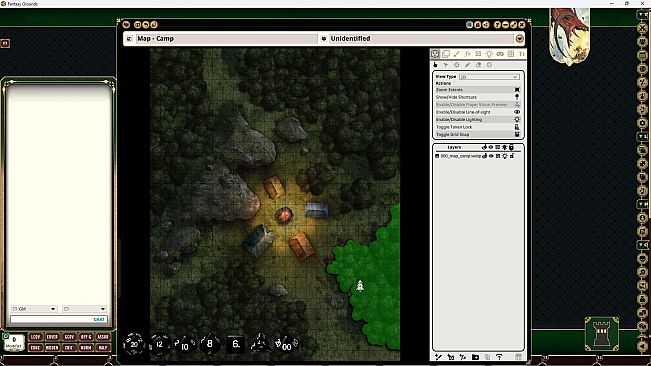 Fantasy Grounds - Pathfinder RPG - Flip-Mat: Night Ambush