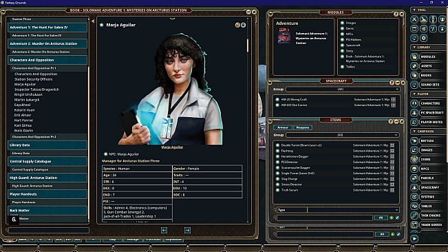 Fantasy Grounds - Traveller - Solomani Adventure 1: Mysteries on Arcturus Station