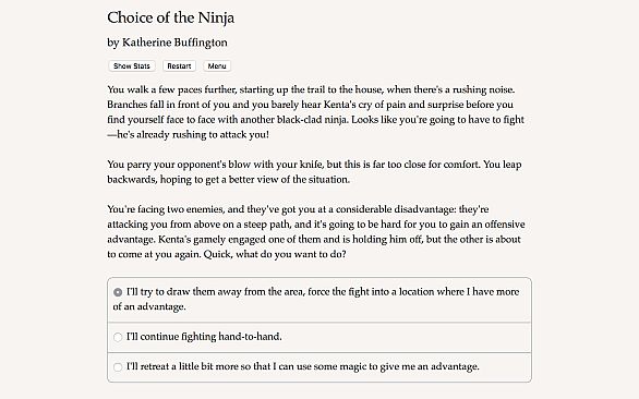 Choice of the Ninja