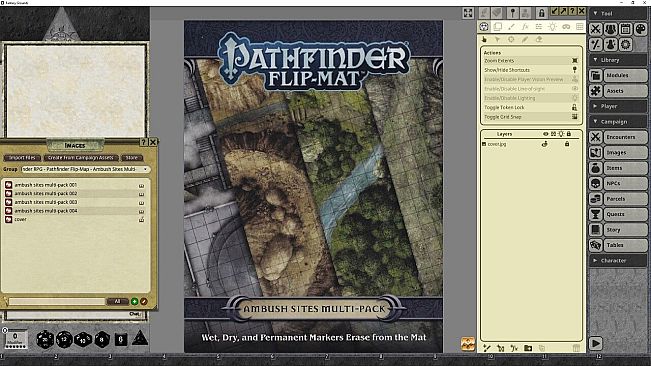 Fantasy Grounds - Pathfinder RPG - Pathfinder Flip-Mat: Ambush Sites Multi-Pack