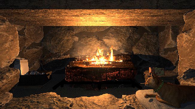 Virtual Interactive Fireplace - Cats