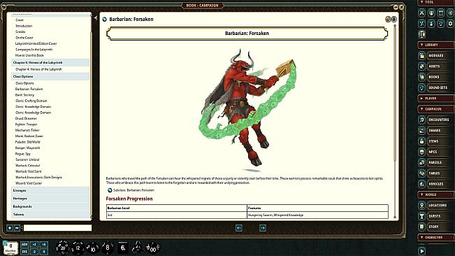 Fantasy Grounds - Labyrinth Worldbook - Players Guide Only