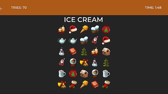 Classic Memory Game - Winter