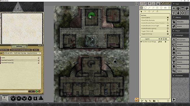 Fantasy Grounds - Pathfinder RPG - Pathfinder Flip-Mat Haunted House