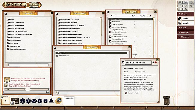 Fantasy Grounds - Pathfinder(R) for Savage Worlds: Rise of the Runelords! Book 6 - Spires of Xin-Shalast