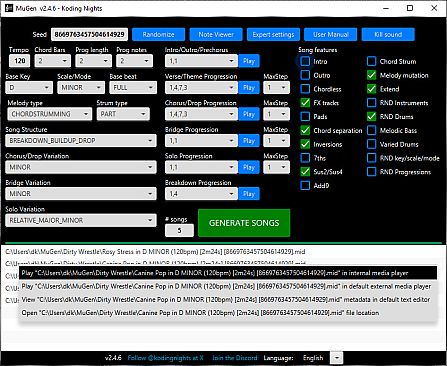 MuGen - The Music Generator