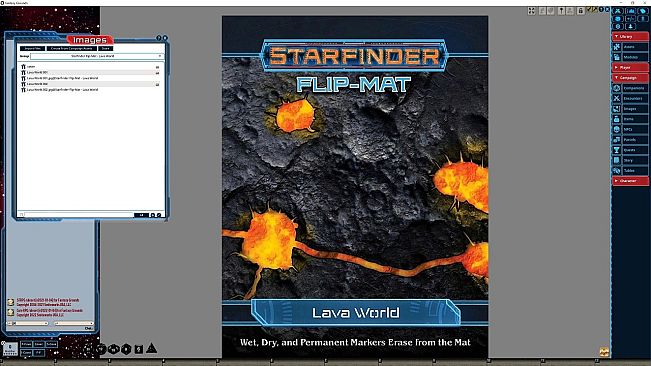 Fantasy Grounds - Starfinder RPG - FlipMat - Lava World