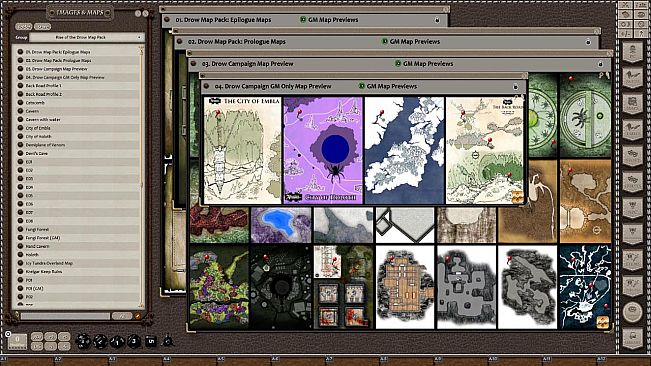 Fantasy Grounds - Rise of the Drow Map Pack (Map Pack)
