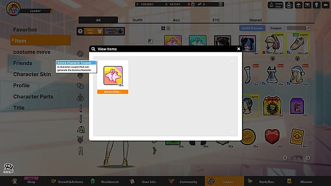 Freestyle2 - Aurora Character Coupon