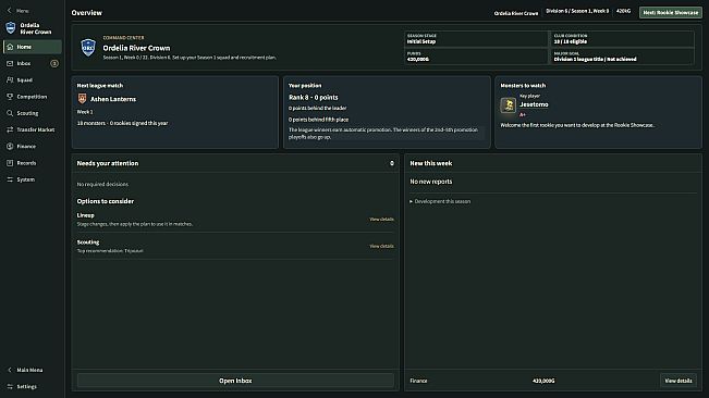 Monster Club League Manager