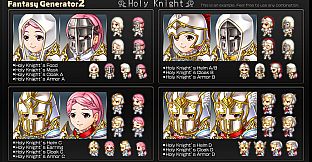 RPG Maker MZ - Fantasy Generator 2 Knight Armor Part Set