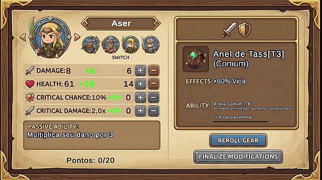 Dama e Dungeons: 2D