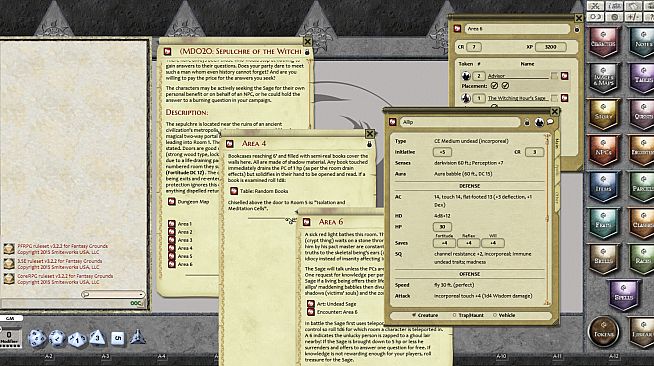 Fantasy Grounds - Mini-Dungeon #020: Sepulchre of the Witching Hour's Sage (PFRPG)